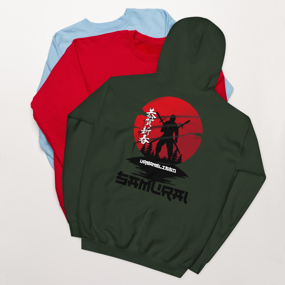 Urbanblissed Samurai Unisex Hoodie – Premium Streetwear Inspired by Warrior Spirit